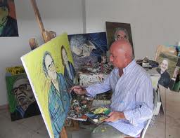 “Expresiones de Gabriel García Márquez", por el artista italiano Franco Azzinari