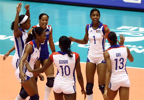 Equipo femenino de voleibol en Grand Prix