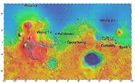 Mapa Planeta Marte