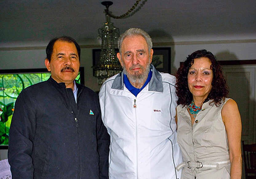 Fidel Castro, Rosario Murillo y Daniel Ortega