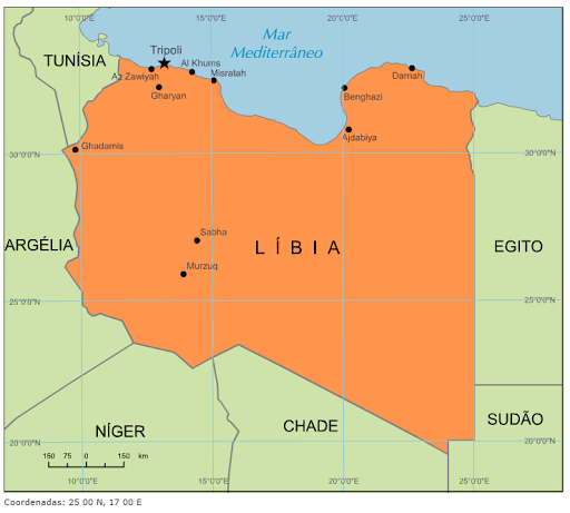 Mapa-Libia