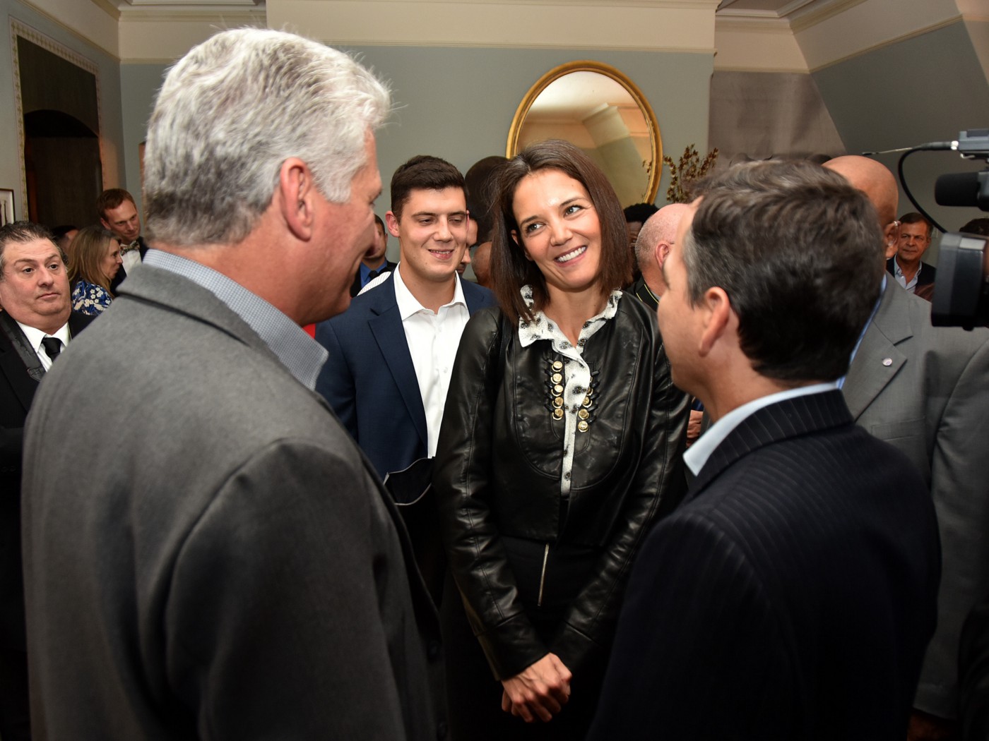 Encuentro con artistas e intelectuales en el edificio Dakota.