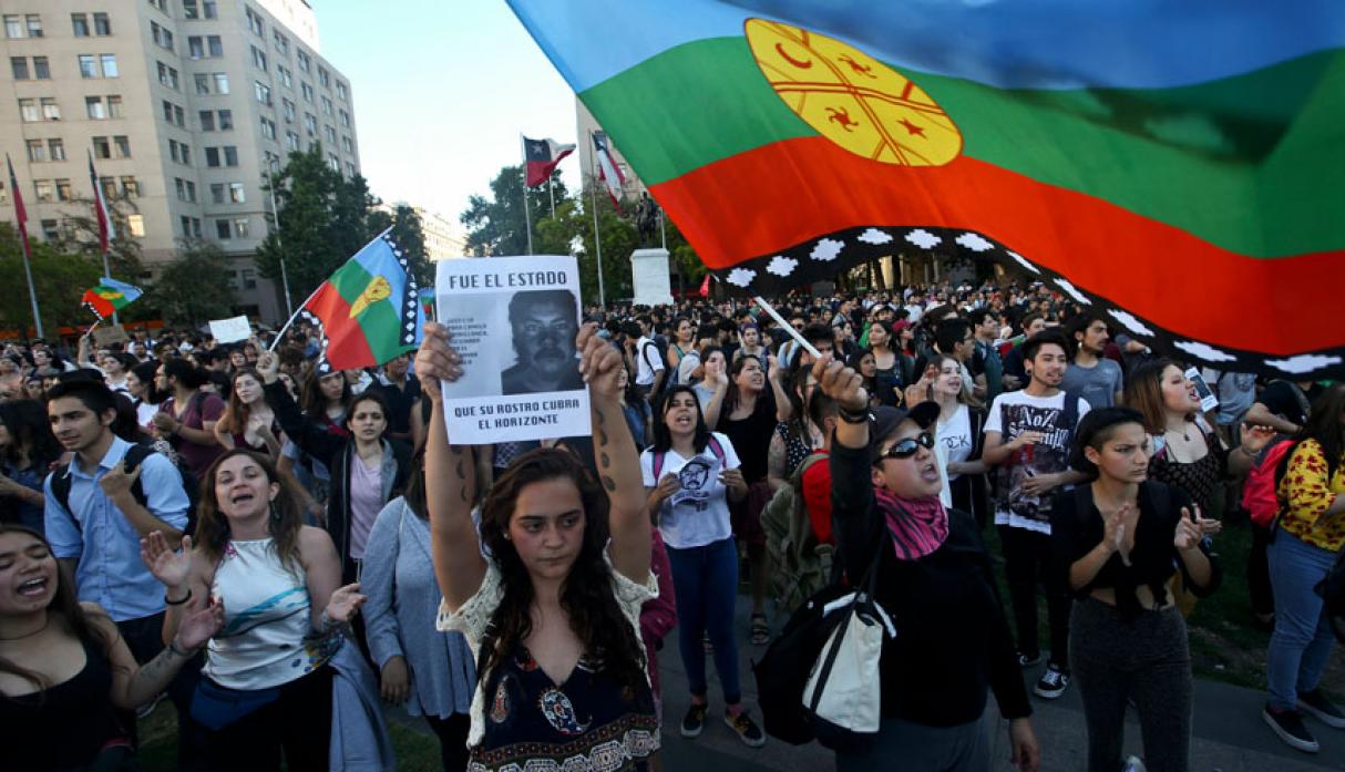 Protestas por asesinato de joven mapuche