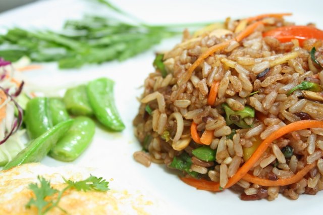 Arroz integral con vegetales