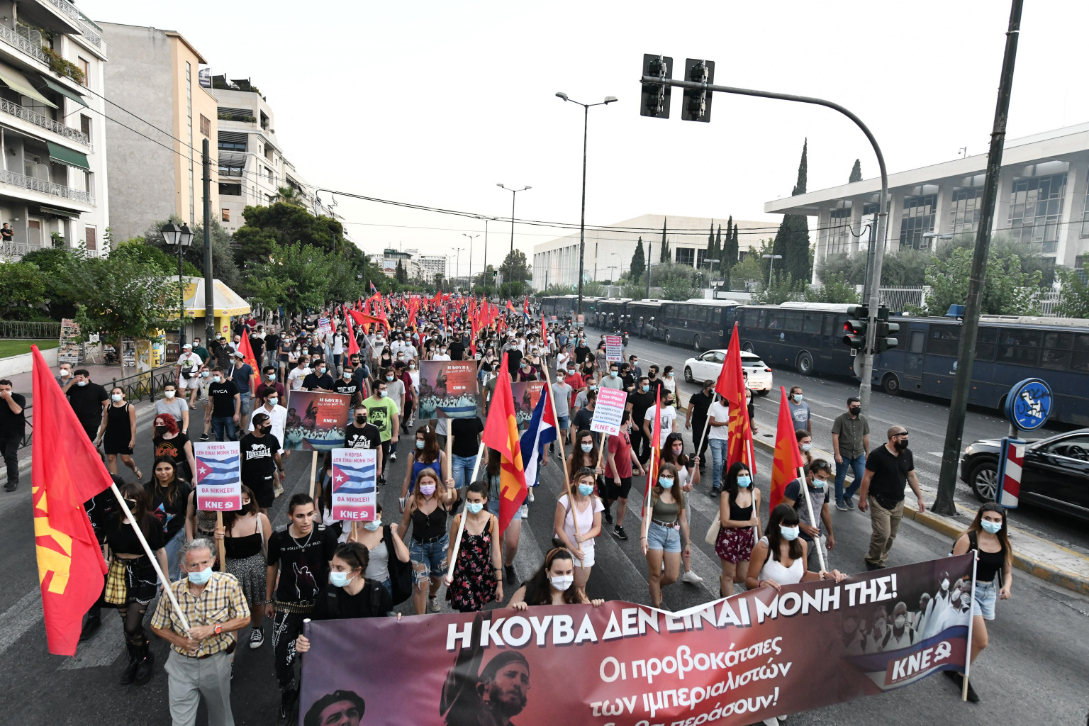 Manifestación Grecia contra bloqueo