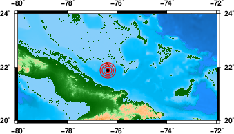 Sismo perceptible-Cuba