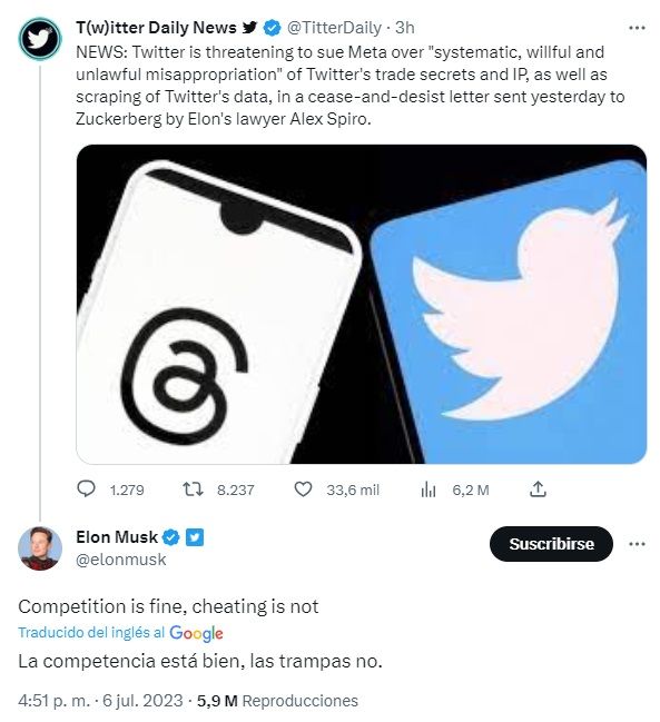 Elon Musk demanda a Zuckerberg