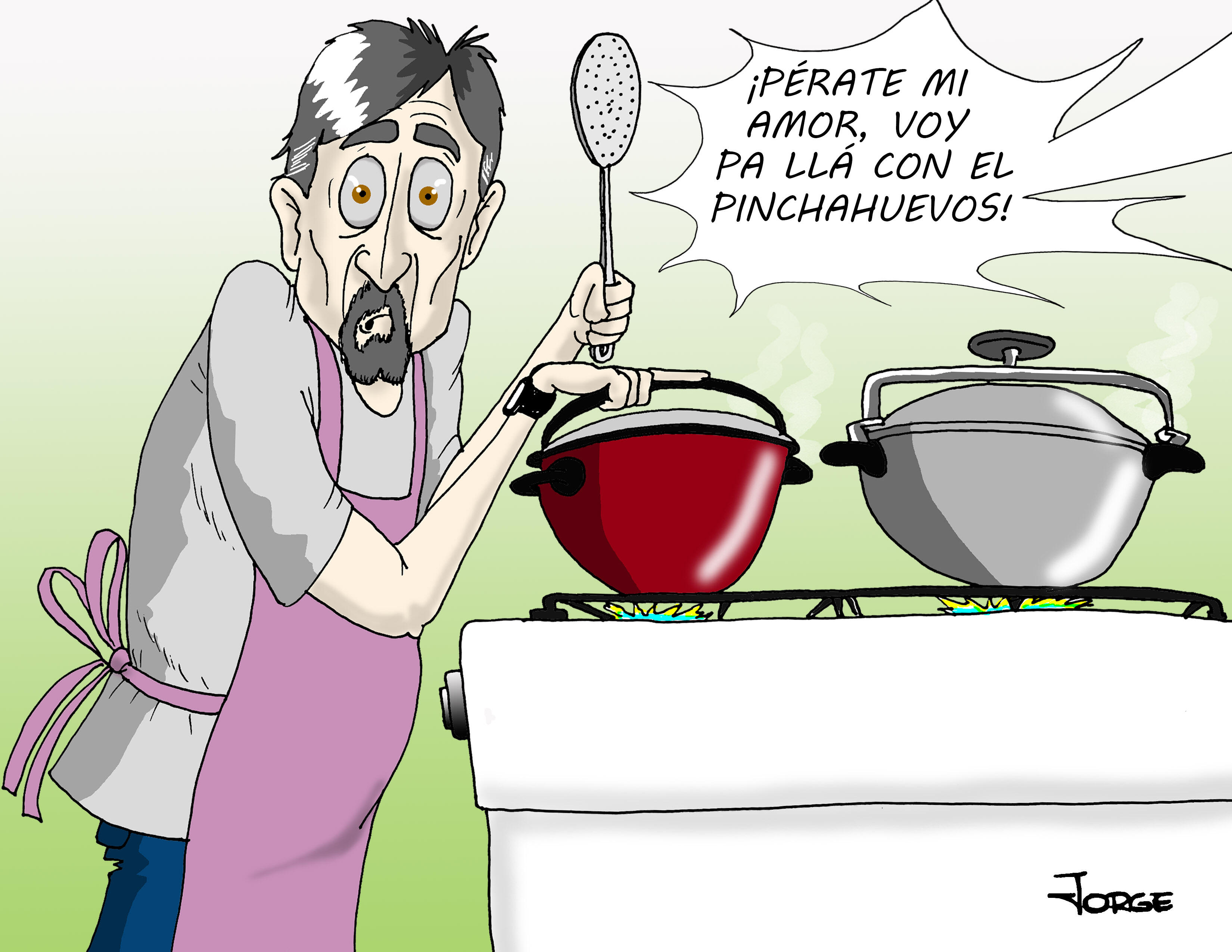 hombre cocinando