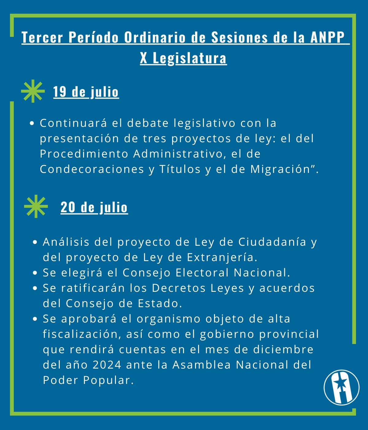 Tercer Período Ordinario de Sesiones de la ANPP