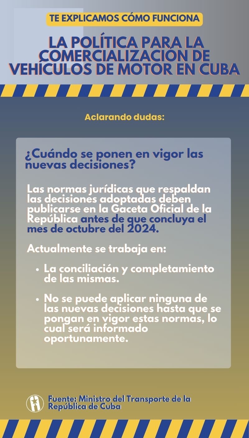 Aclarando dudas sobre la comercialización de vehículos de motor en Cuba.