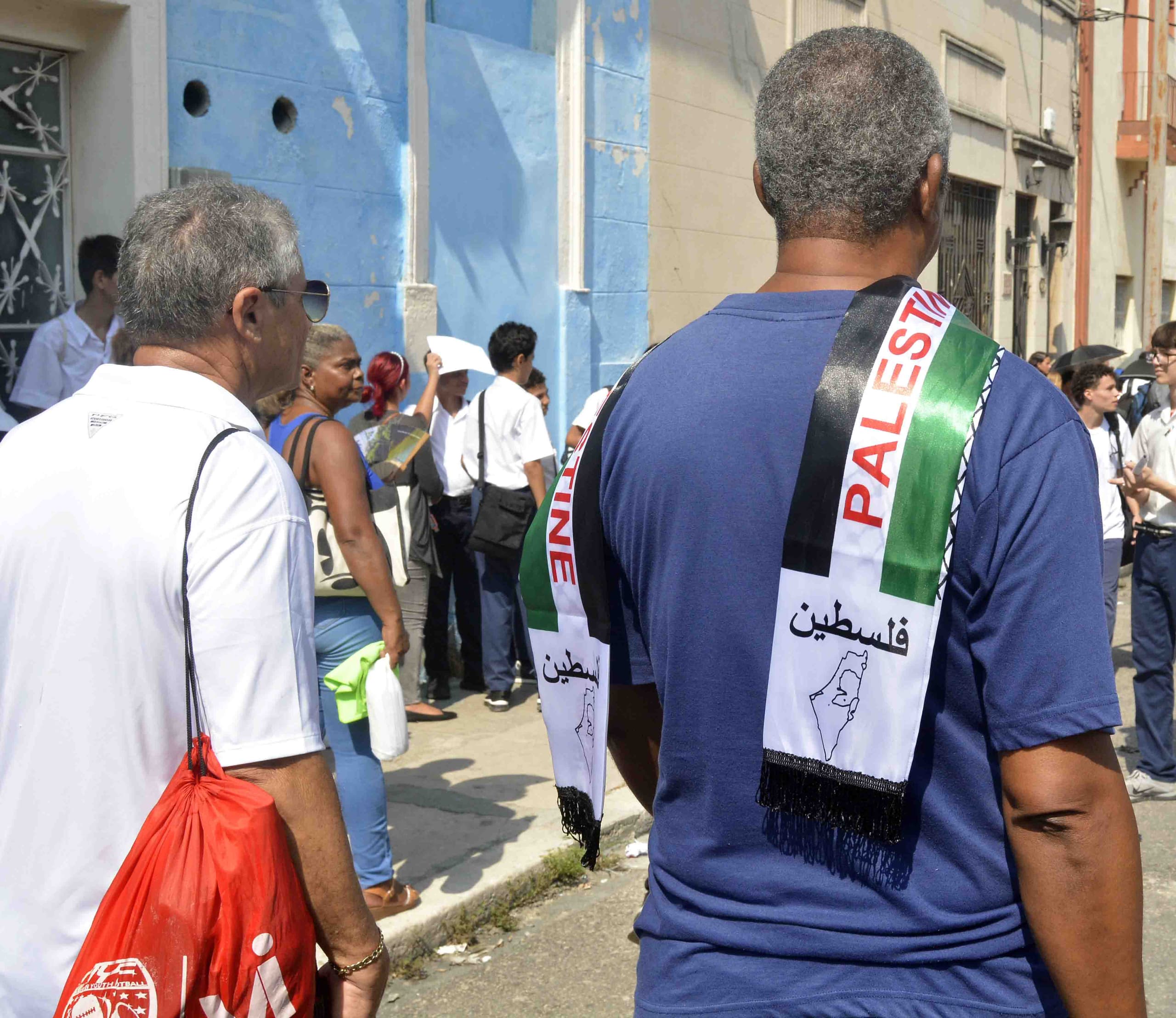 La Habana marcha en solidaridad con Palestina. 