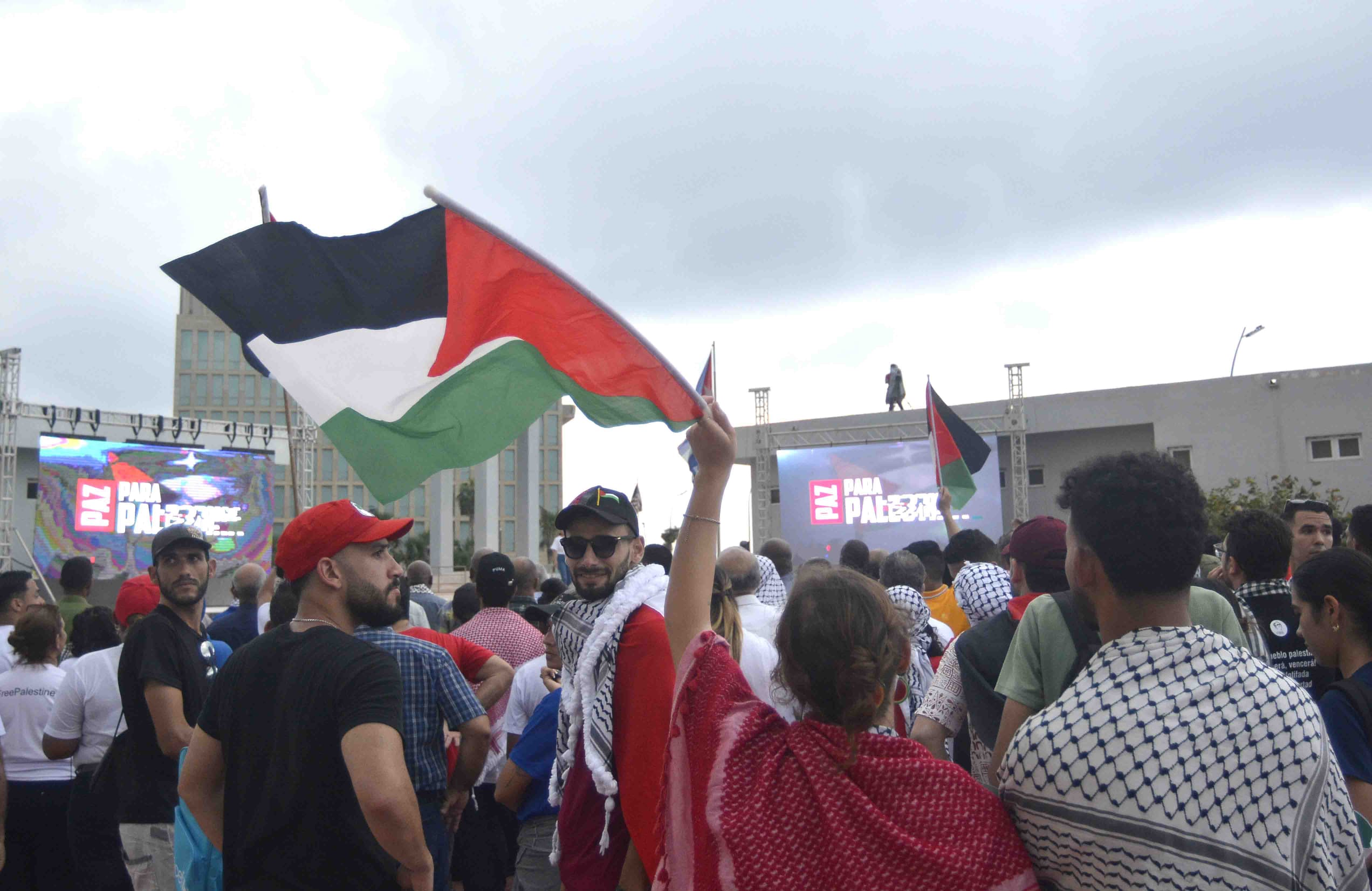 La Habana marcha en solidaridad con Palestina. 