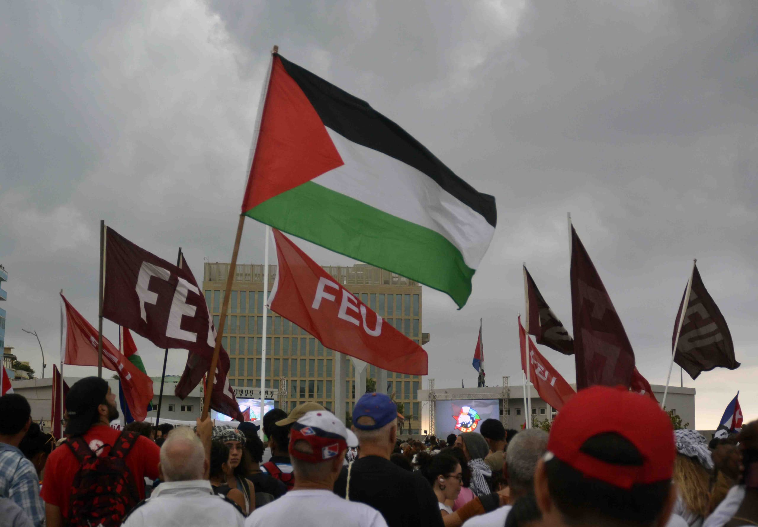 La Habana marcha en solidaridad con Palestina. 